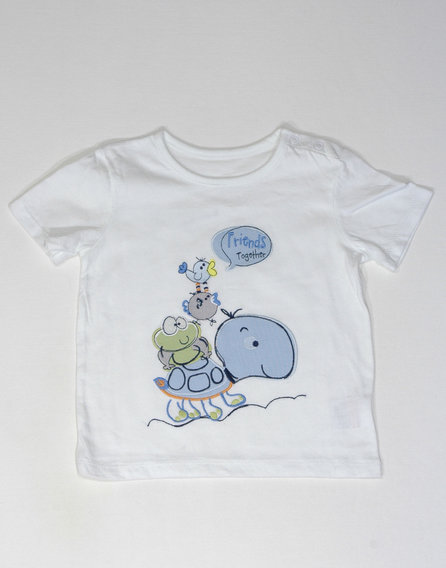 Hímzett és nyomott mintás felső