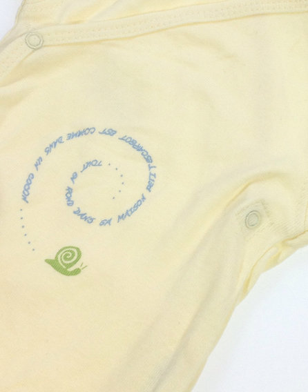 Csiga mintás sárga body