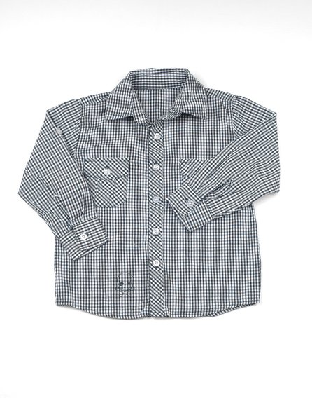 Dunnes kekete-fehér apró kockás ing