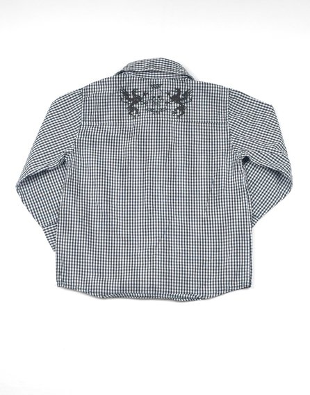 Dunnes kekete-fehér apró kockás ing