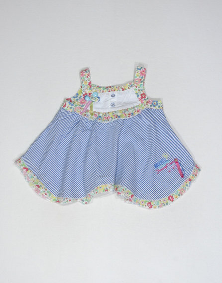 Mamas&Papas csíkos-virágos kisruha