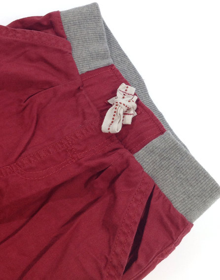 Baby tégla színű baba vászonnadrág