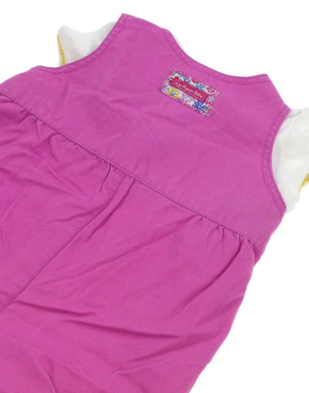 Jojo Maman Bébé rózsaszín baba kantárosnadrág feliratos pólóval