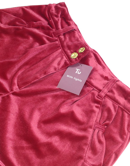 Tu piros bársony lányka rövidnadrág