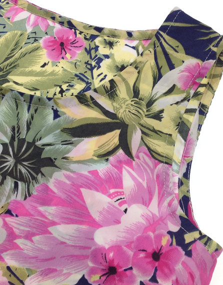 St. Bernard virág mintás kislány atléta