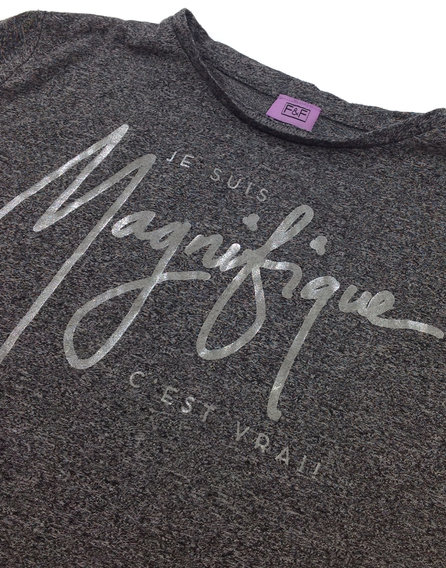 F&F szürke kislány póló