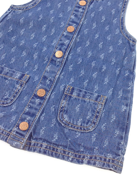 F&F virág mintás farmer baba ruha