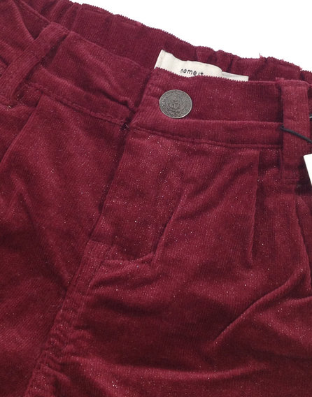 Name it bordó kislány bársony rövidnadrág