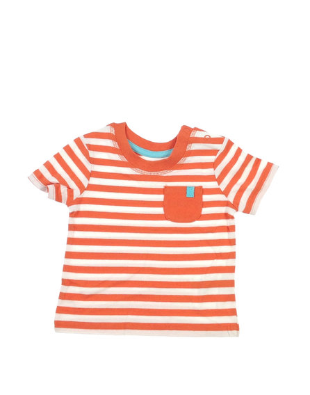 George narancssárga csíkos baba póló