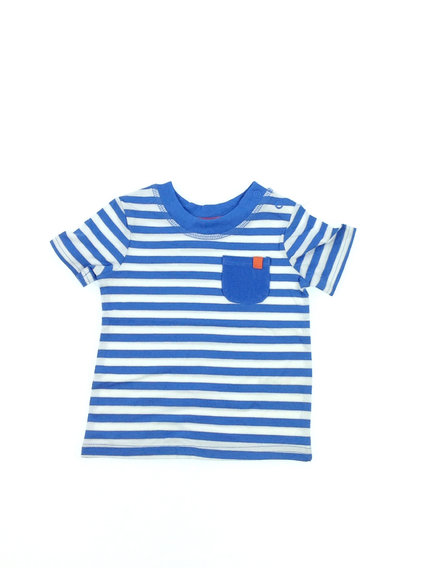 George kék csíkos baba póló