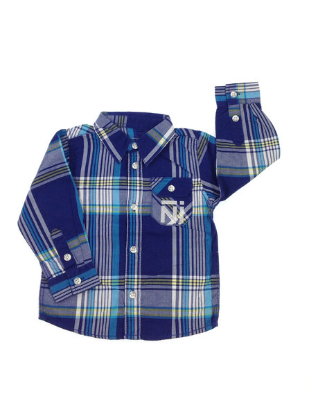 Name it kék kockás baba ing