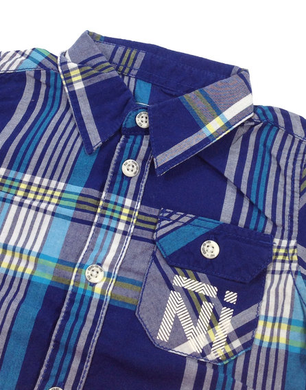 Name it kék kockás baba ing