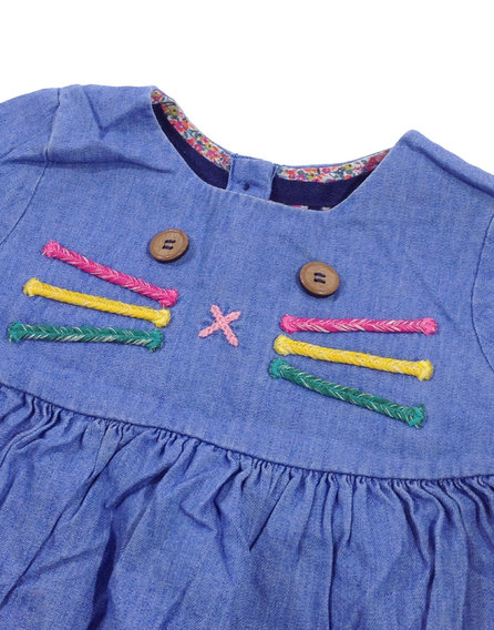 Next nyuszi mintás kislány farmer ruha