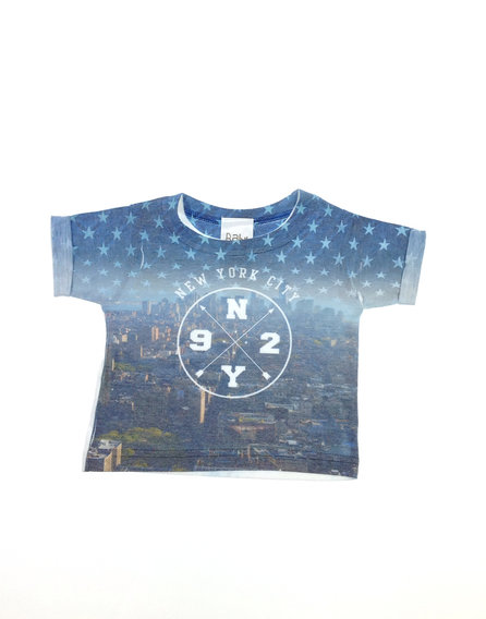 Baby New York mintás baba póló