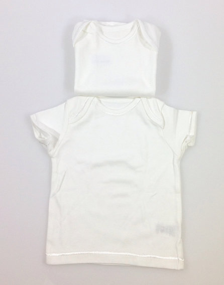Mothercare 2 db fehér baba póló