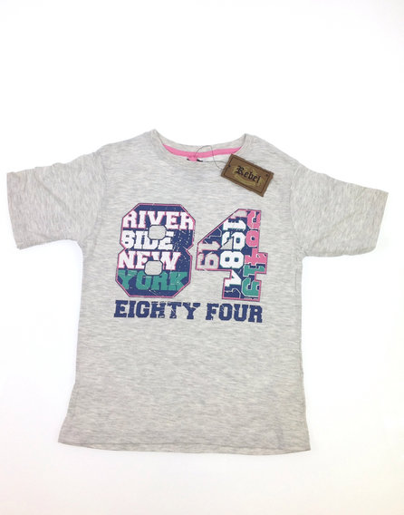 Rebel szám mintás kislány póló