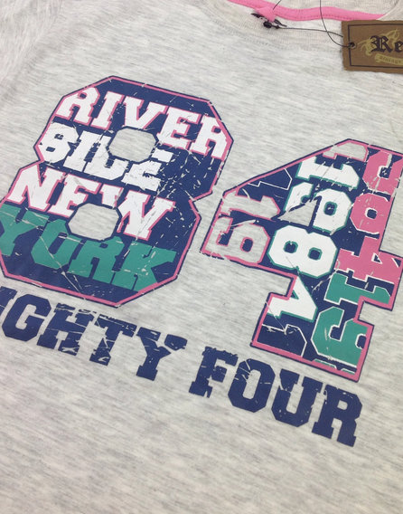 Rebel szám mintás kislány póló