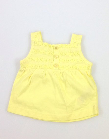 Mothercare sárga csipkés baba atléta