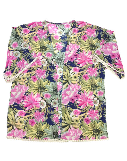 St. Bernard virág mintás kislány nyári kardigán