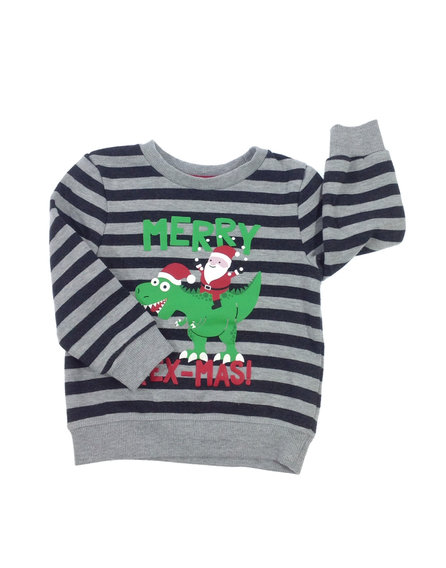 Rebel karácsonyi dinó mintás kisfiú pulóver