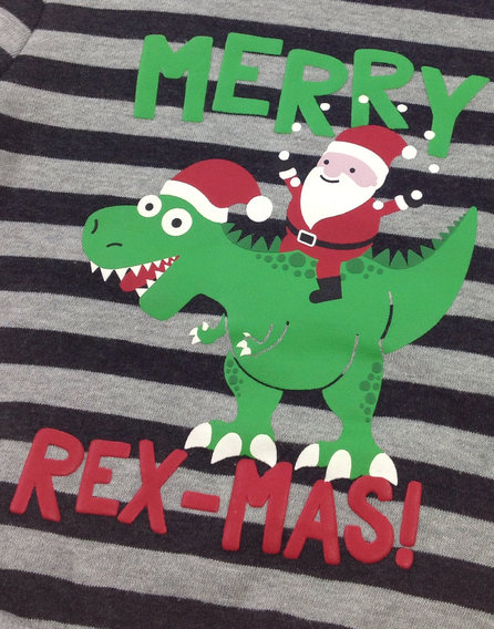 Rebel karácsonyi dinó mintás kisfiú pulóver