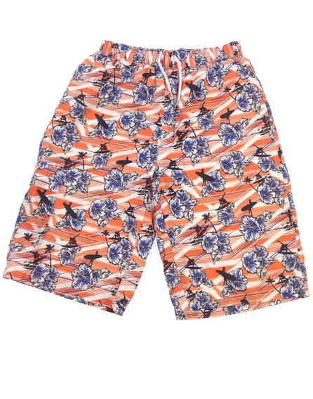 St. Bernard narancssárga szörf mintás fiú fürdőnadrág