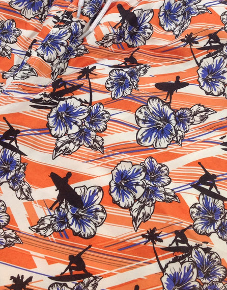 St. Bernard narancssárga szörf mintás fiú fürdőnadrág