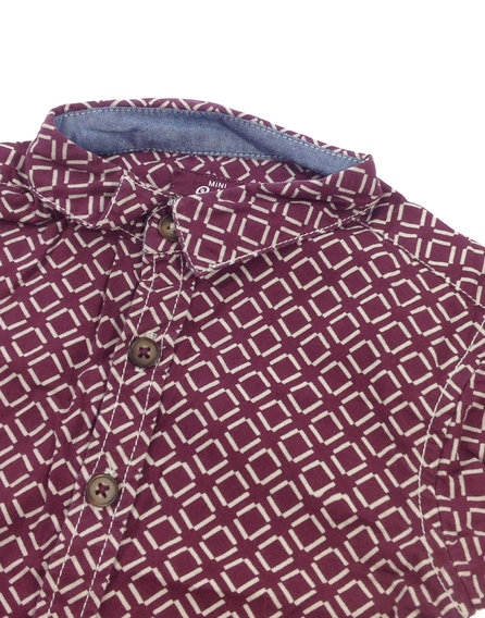 Rebel bordó mintás kisfiú ing