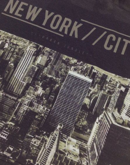 Early days New York mintás baba póló