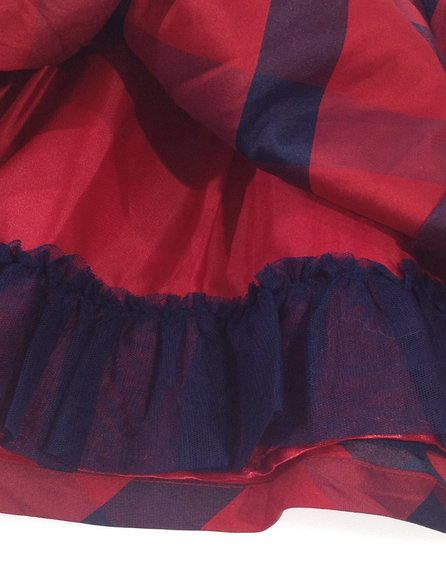 Matalan piros baba szatén alkalmi ruha