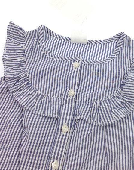 H&M kék csíkos baba blúz