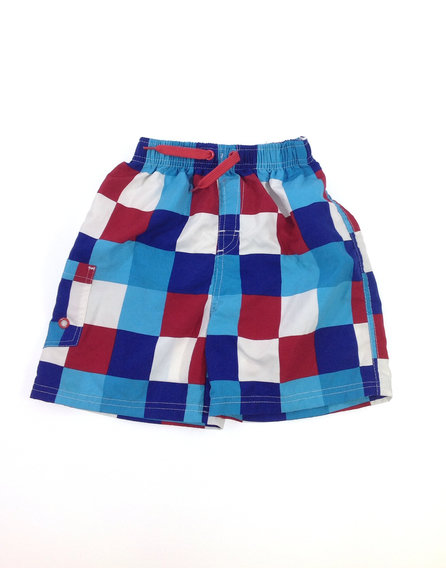 St. Bernard kockás kisfiú fürdőnadrág