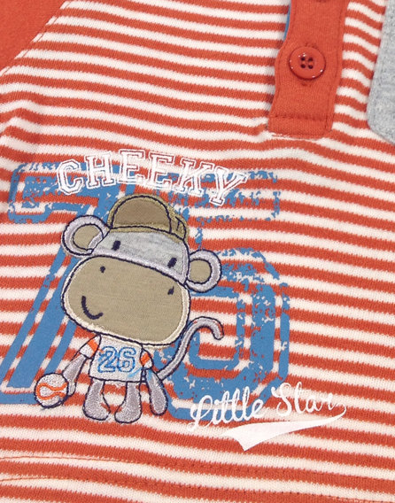 St. Bernard majom mintás baba felső