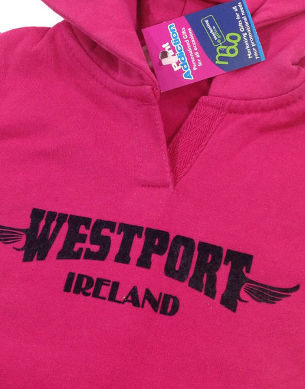 Print Addiction rózsaszín baba kapucnis pulóver