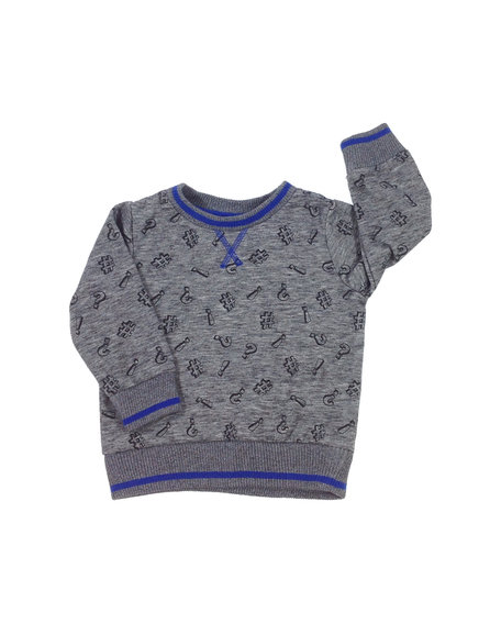 Írásjel mintás kisfiú pulóver