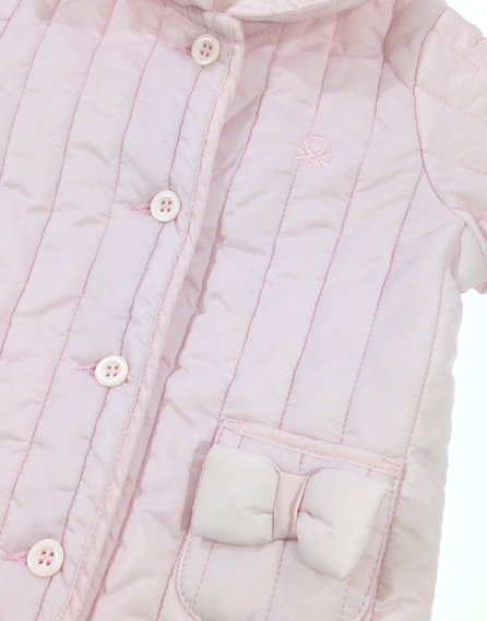 Benetton halvány rózsaszín vékony baba kabát