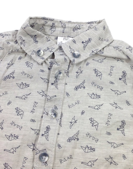 F&F dinoszaurusz mintás kisfiú ing