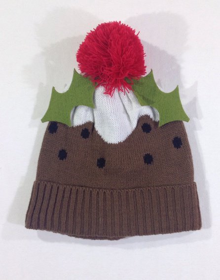 Téli mintás baba sapka