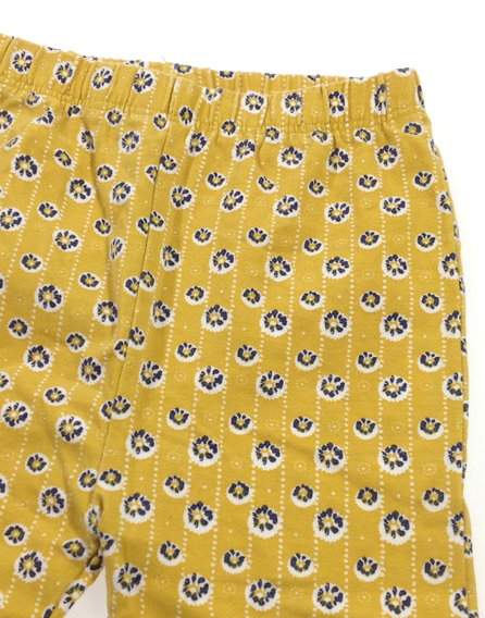 Minoti mustársárga színű virágos kislány leggings