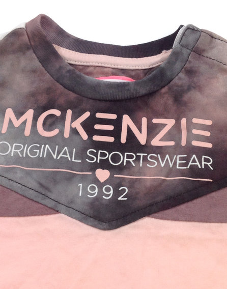 Mckenzie márka feliratos rózsaszín baba póló