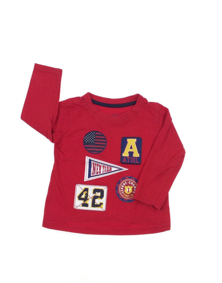 Rebel nyomott mintás baba felső