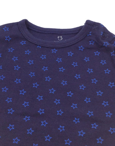 Early days kék csillag mintás baba felső