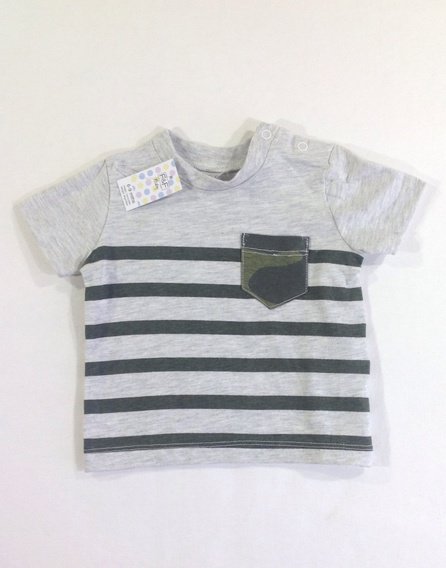 F&F csíkos baba póló