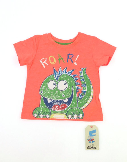 Rebel dinó mintás baba póló