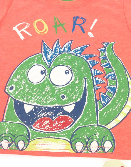 Rebel dinó mintás baba póló