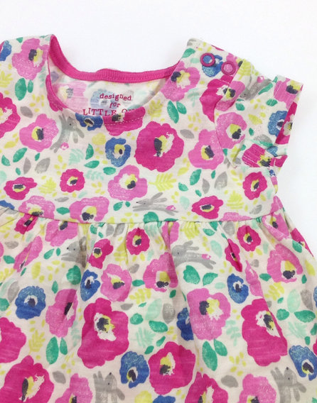 F&F virágmintás baba ruha