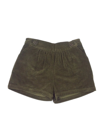 Marks & Spencer zöld bársony lány rövidnadrág