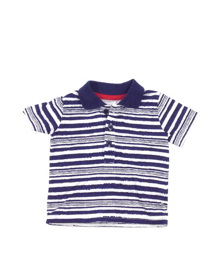 George csíkos galléros baba póló