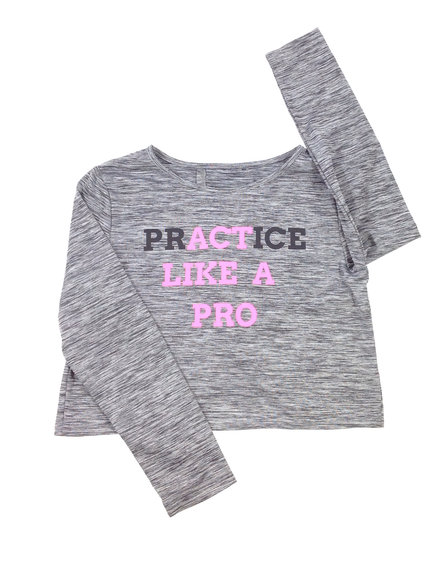 Nyomott feliratos sportos lány felső