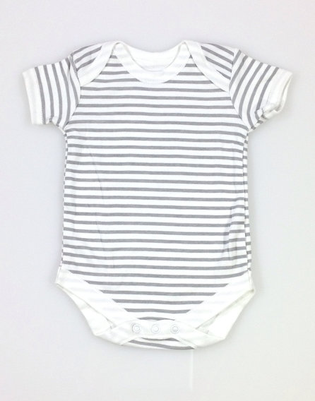 Szürke csíkos rövidujjú body